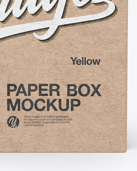 Download Kraft Paper Box Mockup in Box Mockups on Yellow Images ...