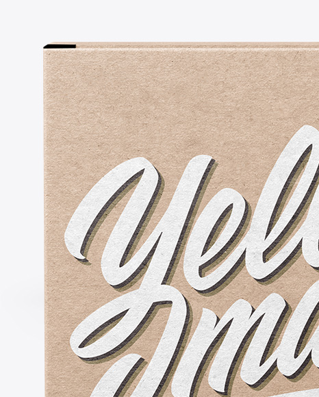 Kraft Paper Box Mockup   Front View PSD #2