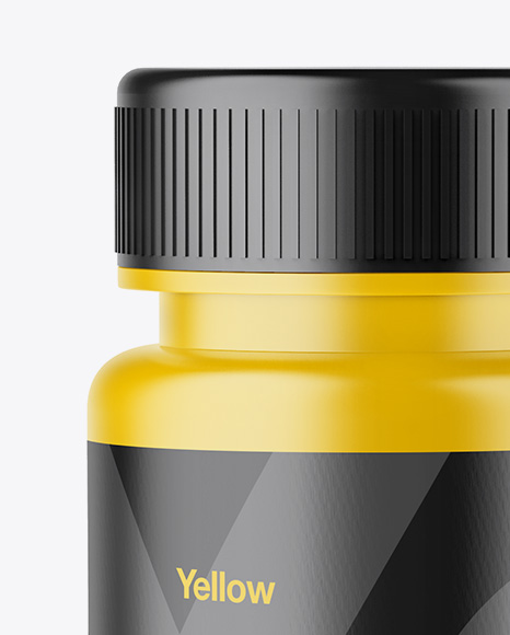 Matte Plastic Pills Bottle Mockup PSD #2