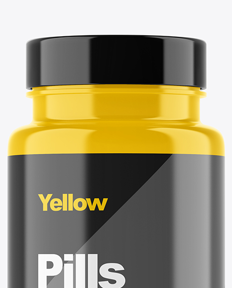 Glossy Pills Bottle Mockup PSD #2