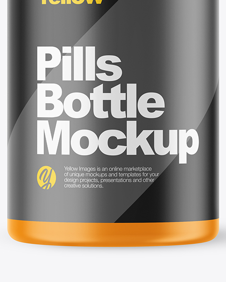 Matte Pills Bottle Mockup PSD #1