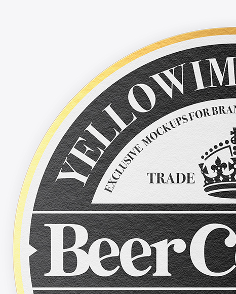 Download Two Paper Beer Coasters Mockup in Object Mockups on Yellow Images Object Mockups