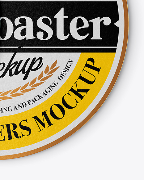 Download Two Paper Beer Coasters Mockup In Object Mockups On Yellow Images Object Mockups PSD Mockup Templates