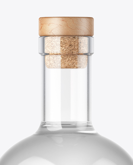 Clear Glass Bottle Mockup PSD #5