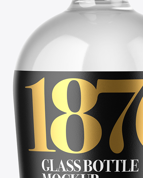 Clear Glass Bottle Mockup PSD #6