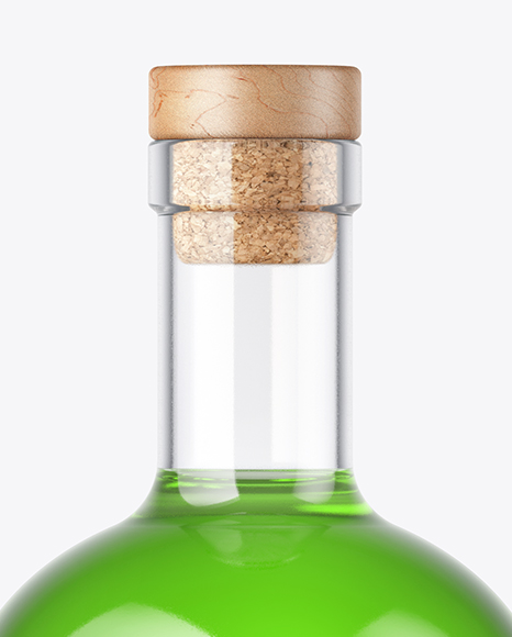 Clear Glass Bottle Mockup PSD #5