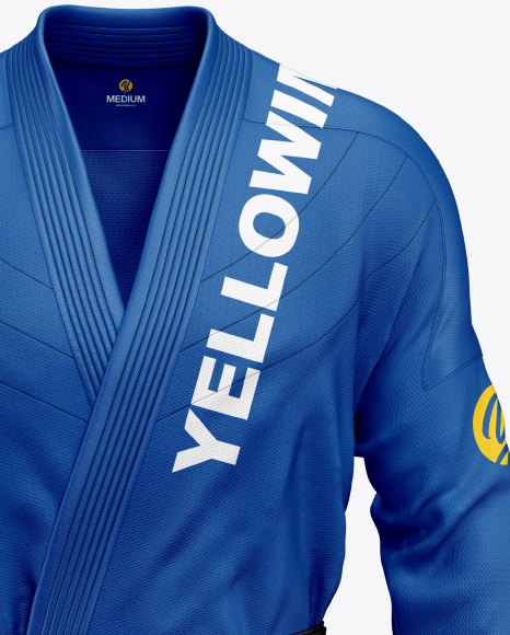 Jiu Jitsu Kimono Mockup Front View In Apparel Mockups On Yellow Images Object Mockups