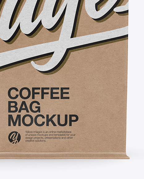 Download Kraft Paper Bag Mockup Front View In Pouch Mockups On Yellow Images Object Mockups