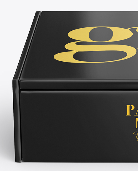 Glossy Paper Box Mockup PSD #3