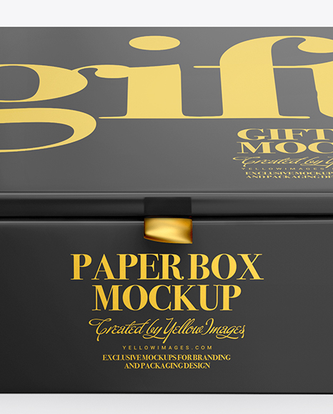 Glossy Paper Box Mockup PSD #4