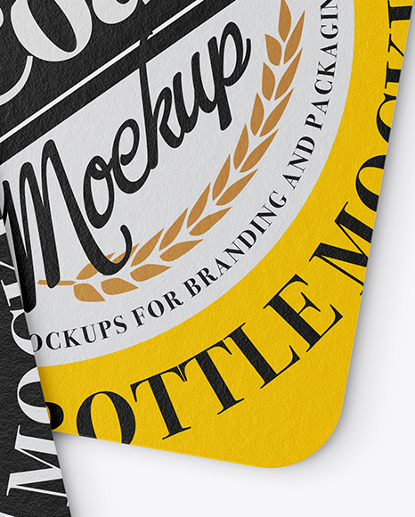 Download Two Paper Beer Coasters Mockup In Object Mockups On Yellow Images Object Mockups PSD Mockup Templates