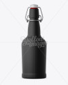 Download Black Matte Beugel Bottle Mockup - Front View in Bottle Mockups on Yellow Images Object Mockups