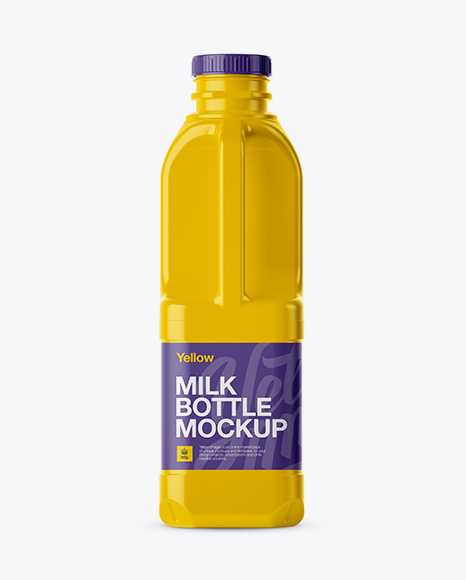 Gloss Plastic Milk Jug Mockup   Front and Back Views PSD #1