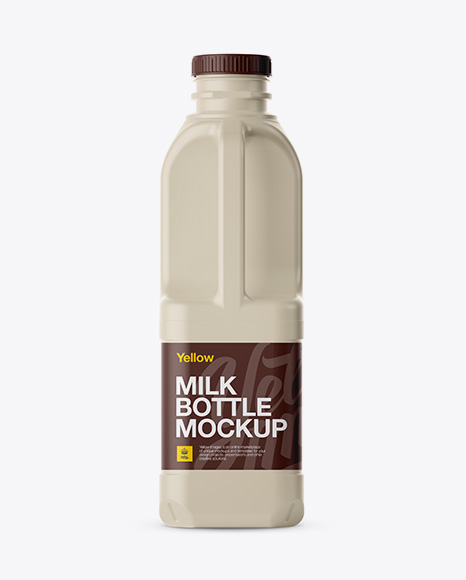Matt Plastic Milk Jug Mockup   Front and Back Views PSD #1