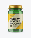 Download Green Pill Bottle With Metal Cap Mockup - Front View in ...