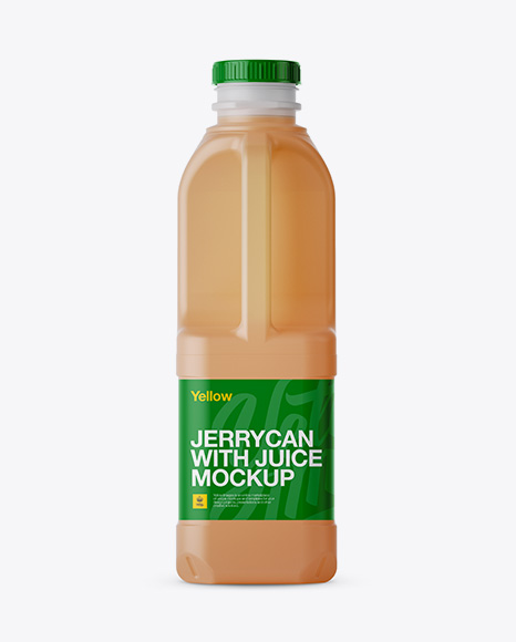 Frosted Plastic Juice Jug Mockup - Front and Back Views - Free Download