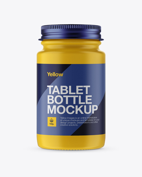 Download Matte Pill Bottle With Metal Cap Mockup Front View In Bottle Mockups On Yellow Images Object Mockups