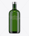 700ml Green Glass Liquor Bottle Mockup on Yellow Images Object Mockups