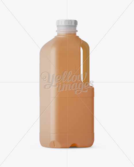 Frosted Plastic Juice Jug Mockup   Halfside View PSD #1