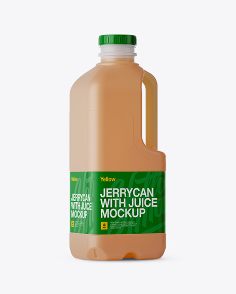 Frosted Plastic Juice Jug Mockup   Halfside View PSD #2