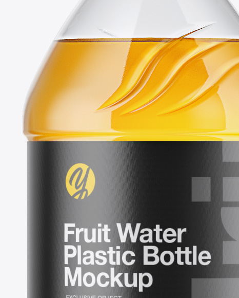 Download Fruit Water Bottle Mockup In Bottle Mockups On Yellow Images Object Mockups PSD Mockup Templates