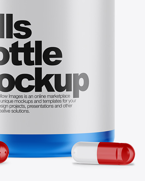 Metallic Pills Bottle Mockup In Bottle Mockups On Yellow Images Object Mockups