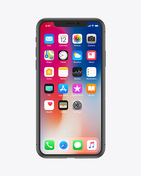 Clay Apple Iphone X Mockup In Device Mockups On Yellow Images Object Mockups