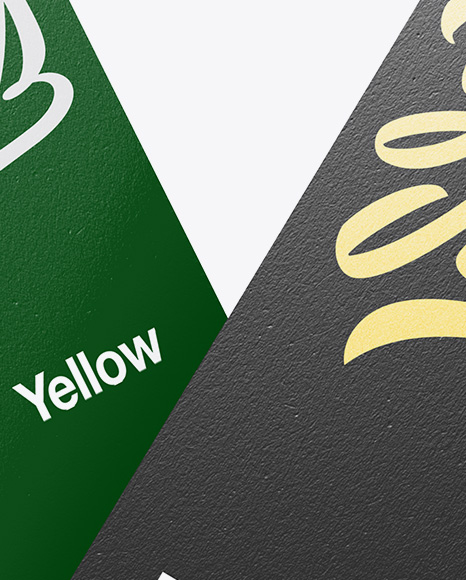 Two Textured Business Cards Mockup PSD #6