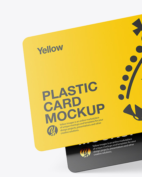 Two Plastic Cards Mockup PSD #2
