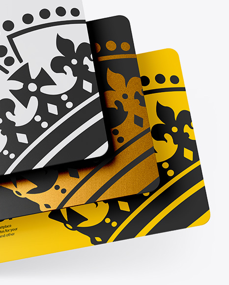 Three Plastic Cards Mockup PSD #1