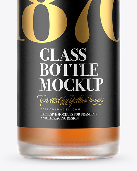 Download Frosted Glass Whisky Bottle Mockup In Bottle Mockups On Yellow Images Object Mockups PSD Mockup Templates