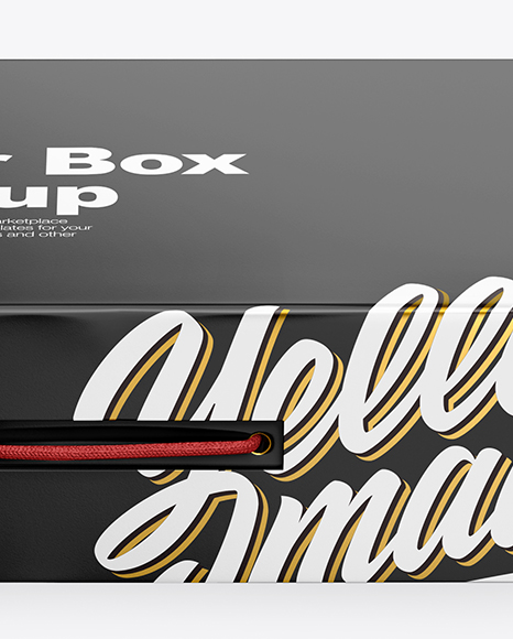 Glossy Paper Box Mockup PSD #1