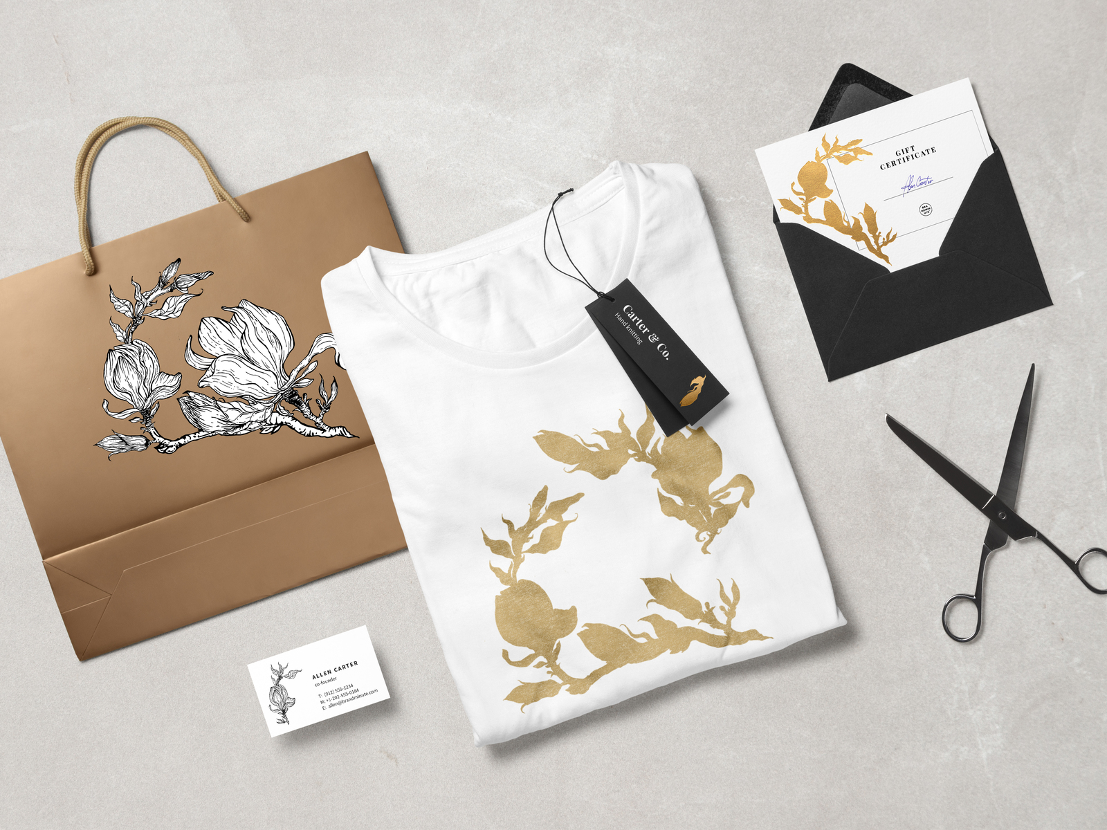 Graphic Floral Magnolia Elements For Design In Illustrations On Yellow Images Creative Store