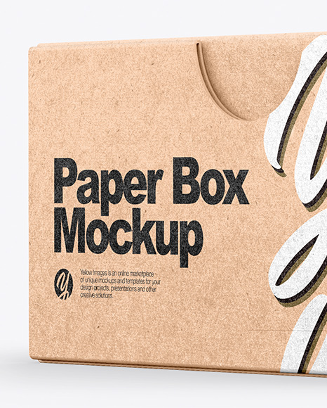 Kraft Box Mockup PSD #2