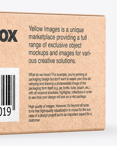Kraft Box Mockup PSD #1