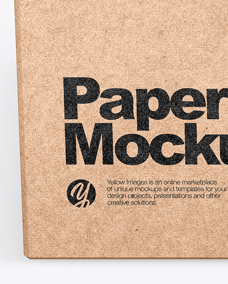 Kraft Box Mockup PSD #2