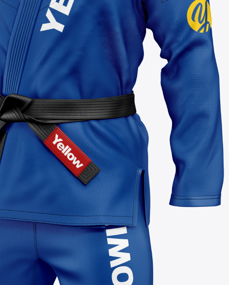 Download Jiu Jitsu Kimono Mockup (Half Side View) in Apparel Mockups on Yellow Images Object Mockups