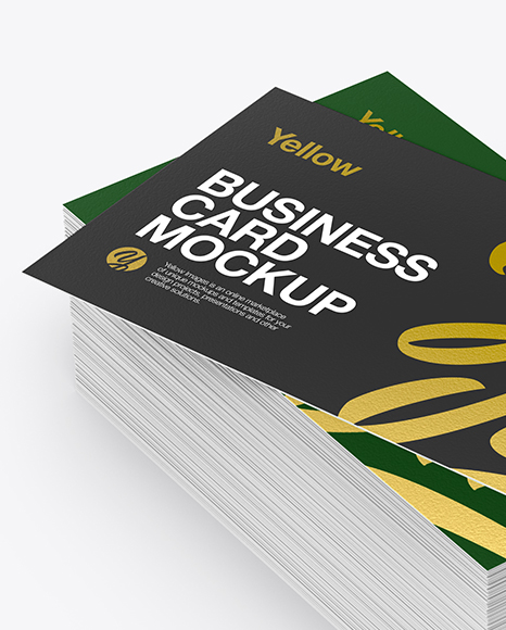 Stack of Business Cards Mockup PSD #2