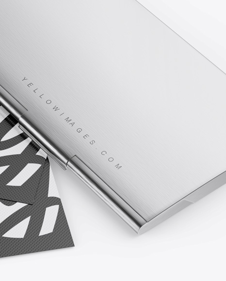 Metallic Cardholder w  Two Textured Business Cards PSD #2