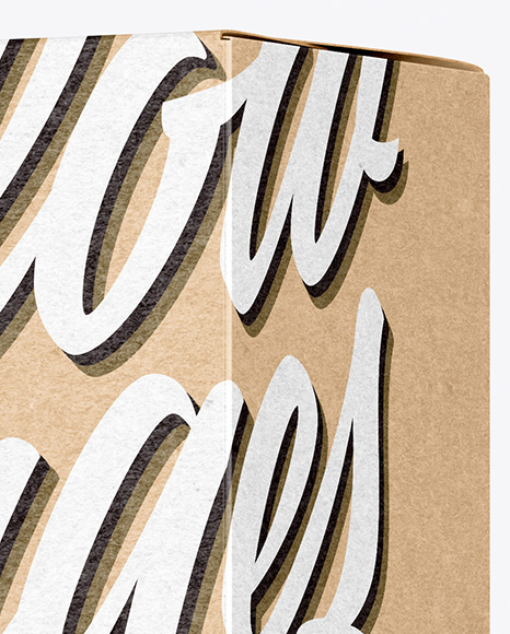 Kraft Paper Box Mockup PSD #2