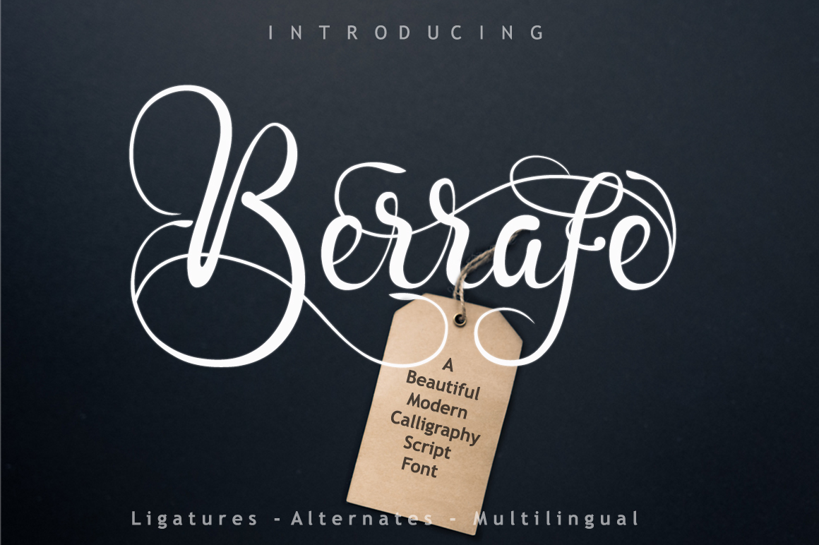 Berrafe Font In Fonts On Yellow Images Creative Store