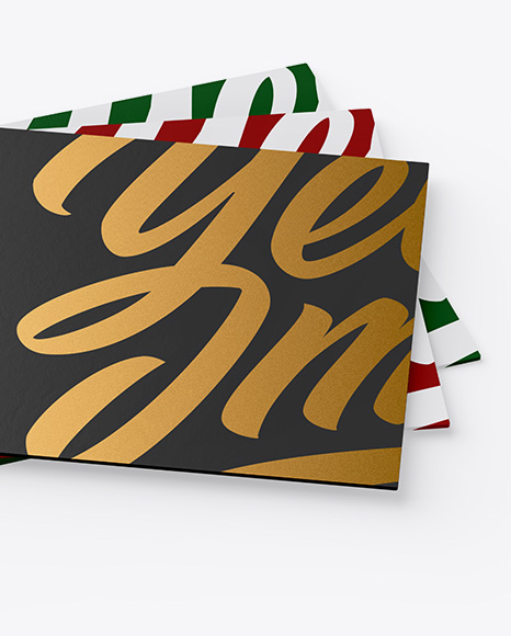 Three Paper Business Cards Mockup PSD #1