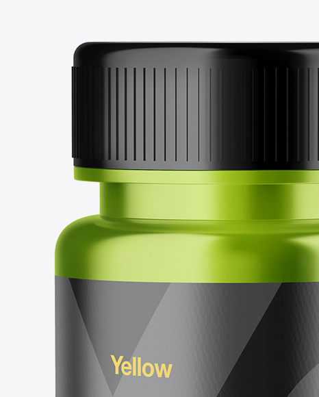 Metallic Pills Bottle Mockup PSD #2