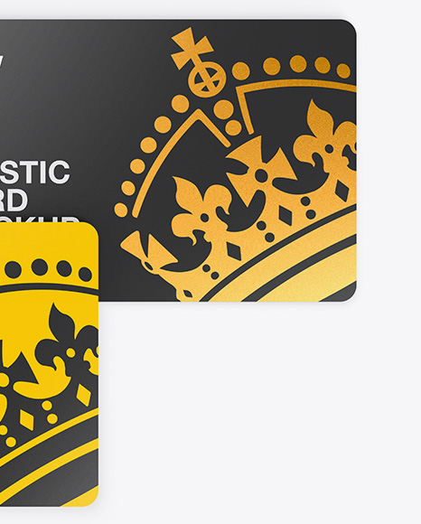 Two Plastic Cards Mockup PSD #1