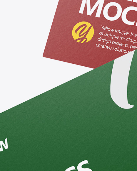 Three Paper Business Cards Mockup PSD #6