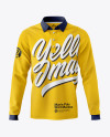 Download Men S Long Sleeve Polo Shirt Mockup Front View In Apparel Mockups On Yellow Images Object Mockups