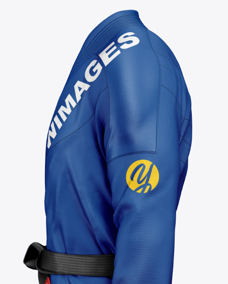 Jiu Jitsu Kimono Mockup Side View In Apparel Mockups On Yellow Images Object Mockups