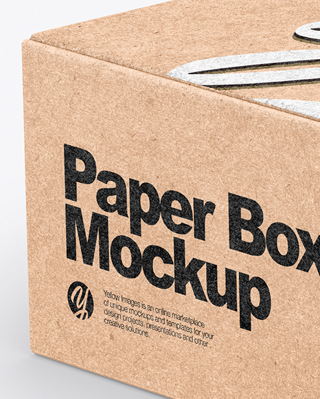 Kraft Box Mockup PSD #2