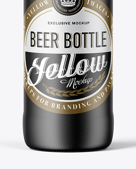 Ceramic Beer Bottle Mockup PSD #1