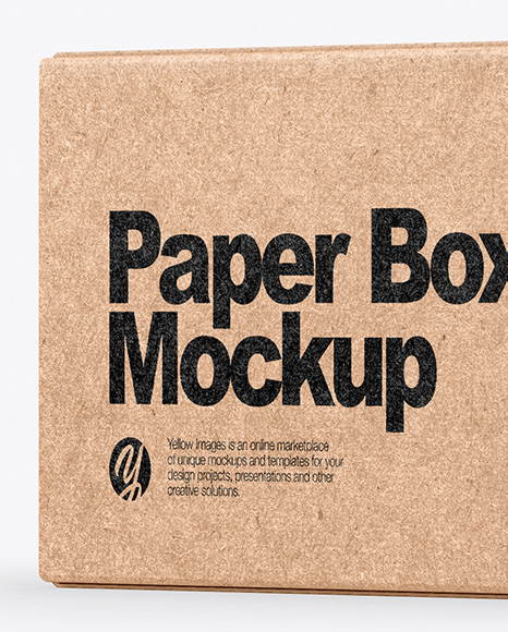 Kraft Box Mockup PSD #2